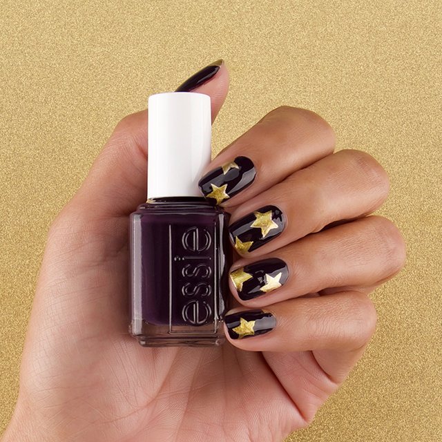 shimmer and stars - nailart