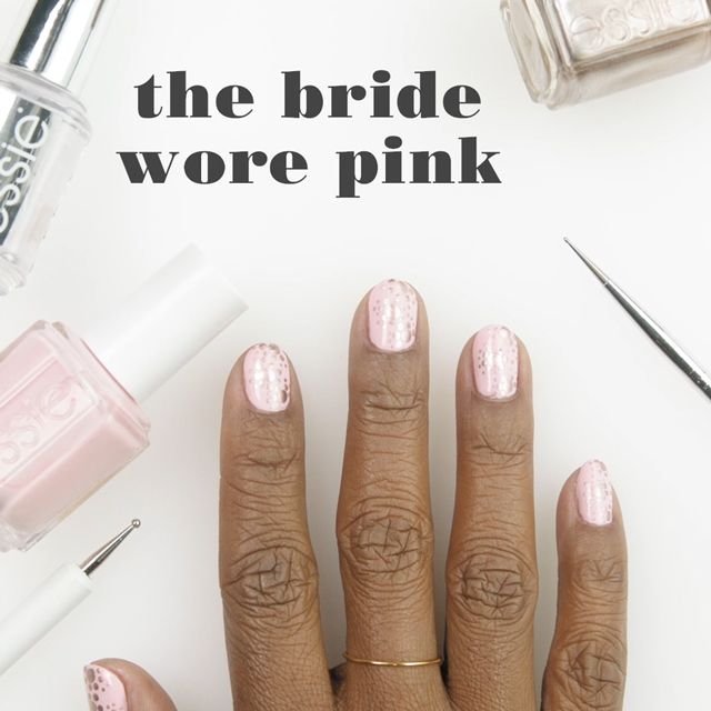 The bride wore pink
