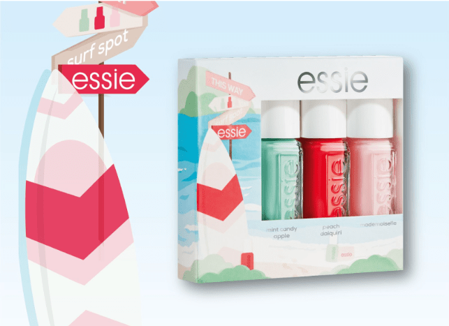 Coffret vernis à ongles Trousse + base + rouge